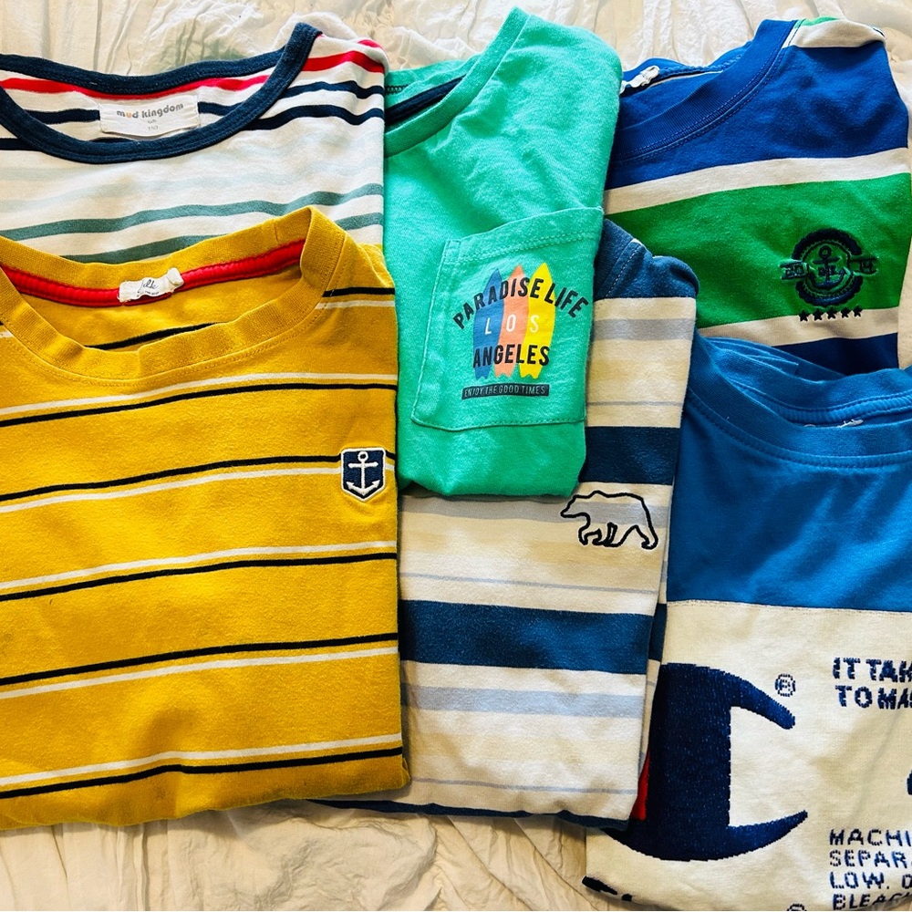 6 Striped variety Kids Shirt size 7 years old